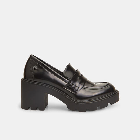 Mocasines para mujer Bata Red Label con tacón ancho, Negro Mocasines para mujer Bata Red Label con tacón ancho, Negro